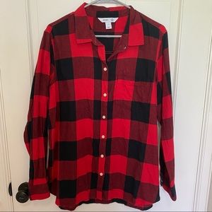 Old Navy’s Classic Shirt - Red/Black Flannel | XL